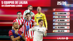 正式确认：西甲联赛已锁定五个下赛季欧冠联赛席位